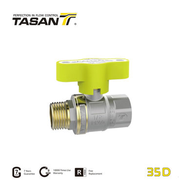 Латунный газовый шаровой кран PN5/72,5psi 35D